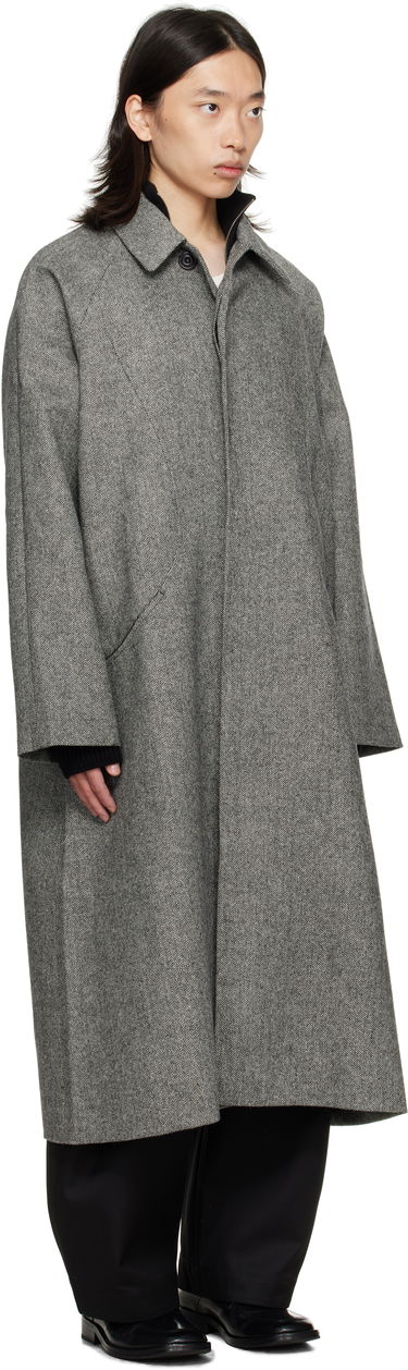 Палта sage NATION SAGE NATION Takeshi Herringbone Coat Сиво | S028 TAKESHI COAT WOOL BLACK A, 1