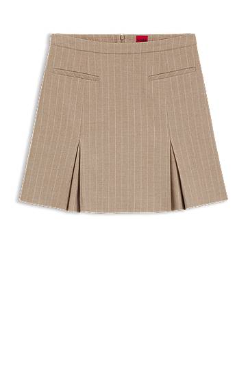 Pinstripe Flannel Mini Skirt