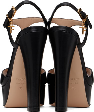 Аксесоари Tom Ford TOM FORD Nappa Leather Lux Heeled Sandals Черно | W3560-LSP002G, 1