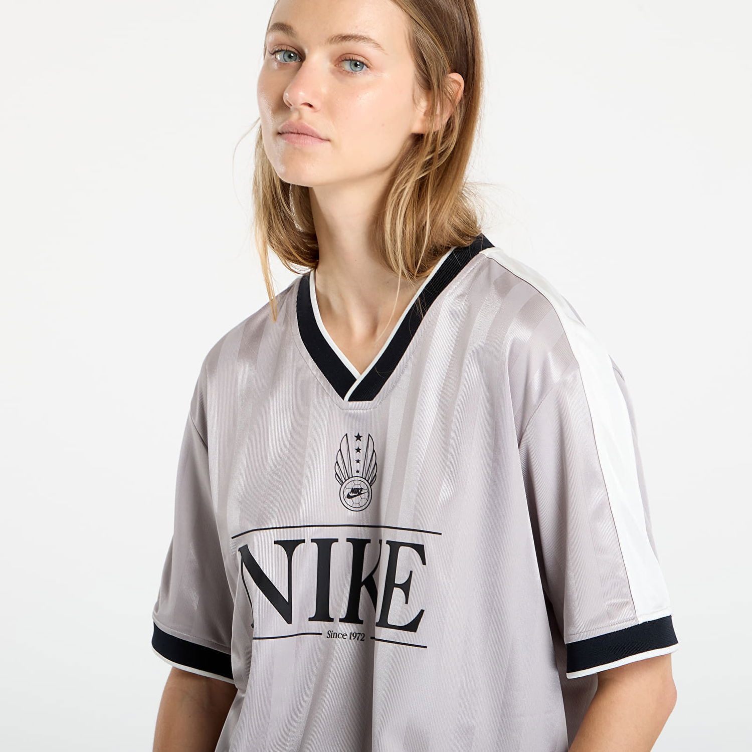 Фланелка Nike Sportswear Women's V-Neck Jersey Top Сиво | IH8504-009, 1