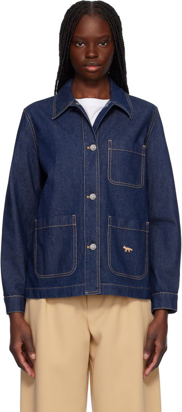 Яке MAISON KITSUNÉ Maison Kitsuné Workwear Denim Jacket Синьо | OW02136WW0081, 0