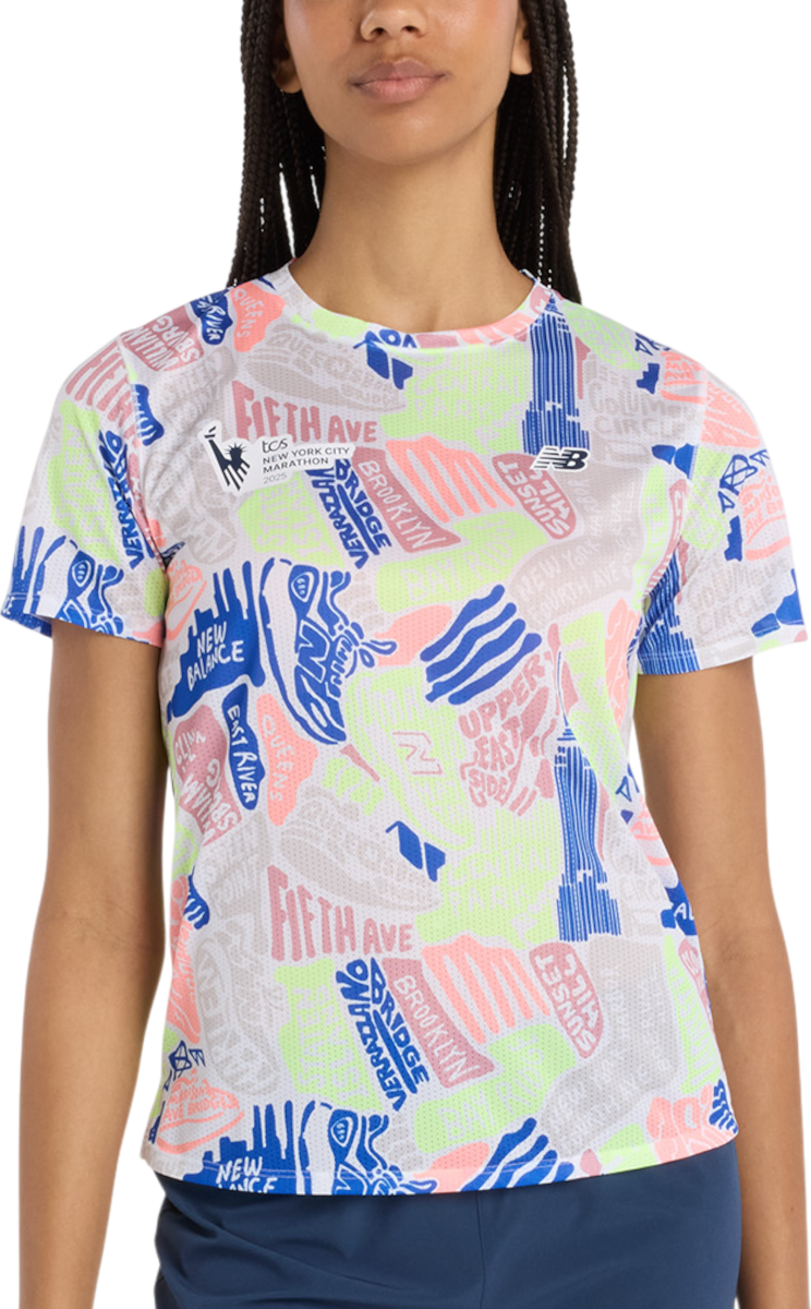 Тениска New Balance NYC Marathon Printed T-Shirt Многоцветен | wt53254m-mlt, 0