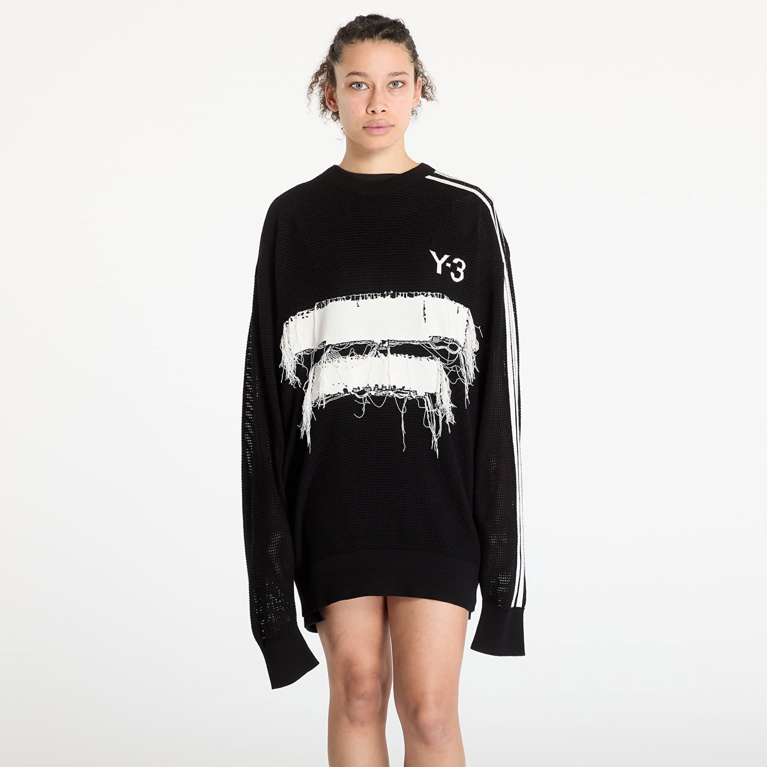 Пуловер Y-3 Y-3 Graphic Knit Crew Sweatshirt Черно | JN4873, 1