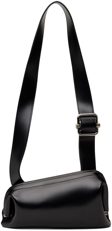 Чанта през рамо OSOI Slide Black Leather Shoulder Bag Черно | 24FWB010167001, 0