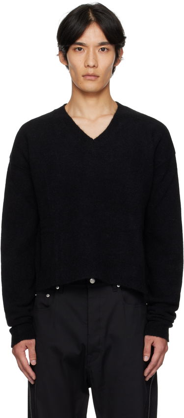 Пуловер Rick Owens Rick Owens Concordians Tommy V-Neck Sweater Черно | RU02E1650 KWP, 0