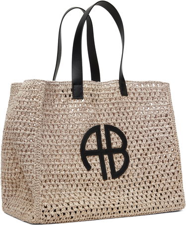 Голяма пазарска чанта Anine Bing Large Crochet Tote Bag Бежово | A-13-2158-022, 4