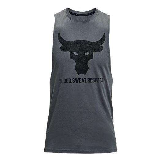 Потник Under Armour Project Rock Brahma Bull Graphic Tank Сиво | 1361721-012