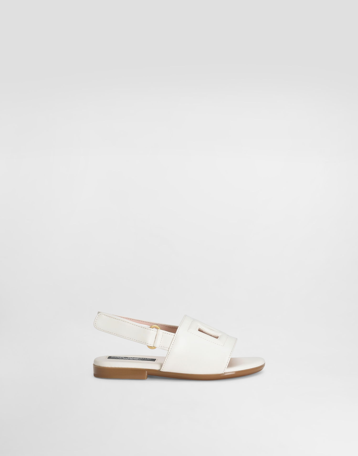 Аксесоари Dolce & Gabbana Dolce & Gabbana Calfskin Sandals With Cut-Out DG Logo Бяло | D20100A12238S936, 0