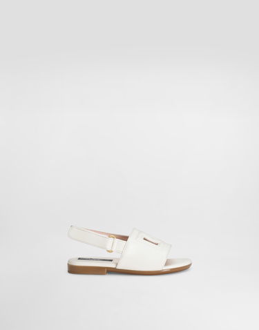 Аксесоари Dolce & Gabbana Dolce & Gabbana Calfskin Sandals With Cut-Out DG Logo Бяло | D20100A12238S936, 0