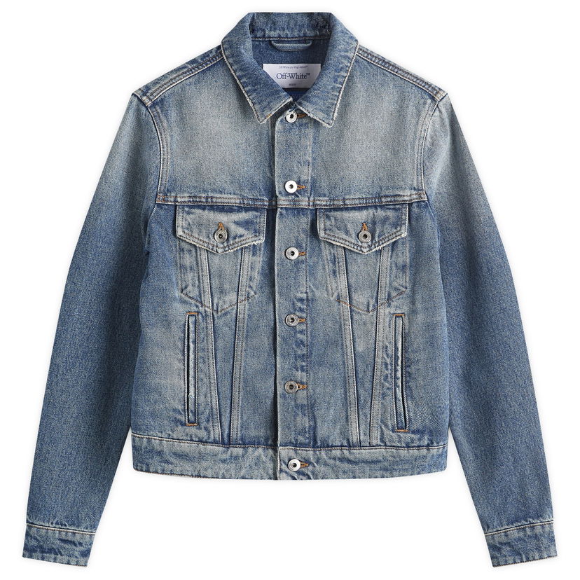 Яке Off-White Strap Detail Denim Jacket Синьо | OWYE012C99DEN0064500