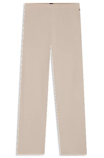 Пижама BOSS Cotton-blend pyjama bottoms with waffle structure Бежово | 50550317, 0