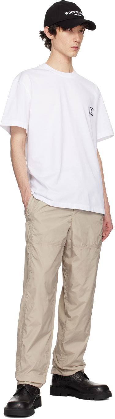 Тениска WOOYOUNGMI WOOYOUNGMI Cotton T-Shirt with Back Logo Бяло | W251TS07, 3