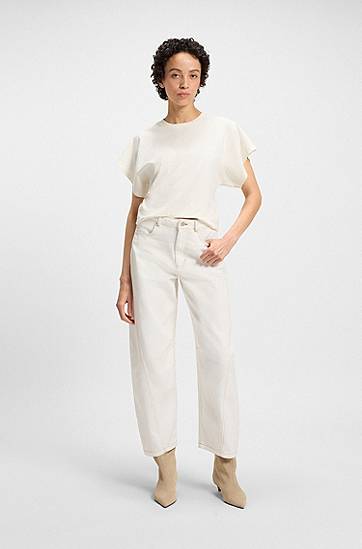 Тениска BOSS T-Shirt with Wide Sleeves Бяло | 50543502, 1