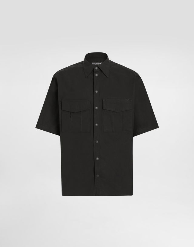 Dolce & Gabbana Poplin Short Sleeve Shirt with Flap Pockets