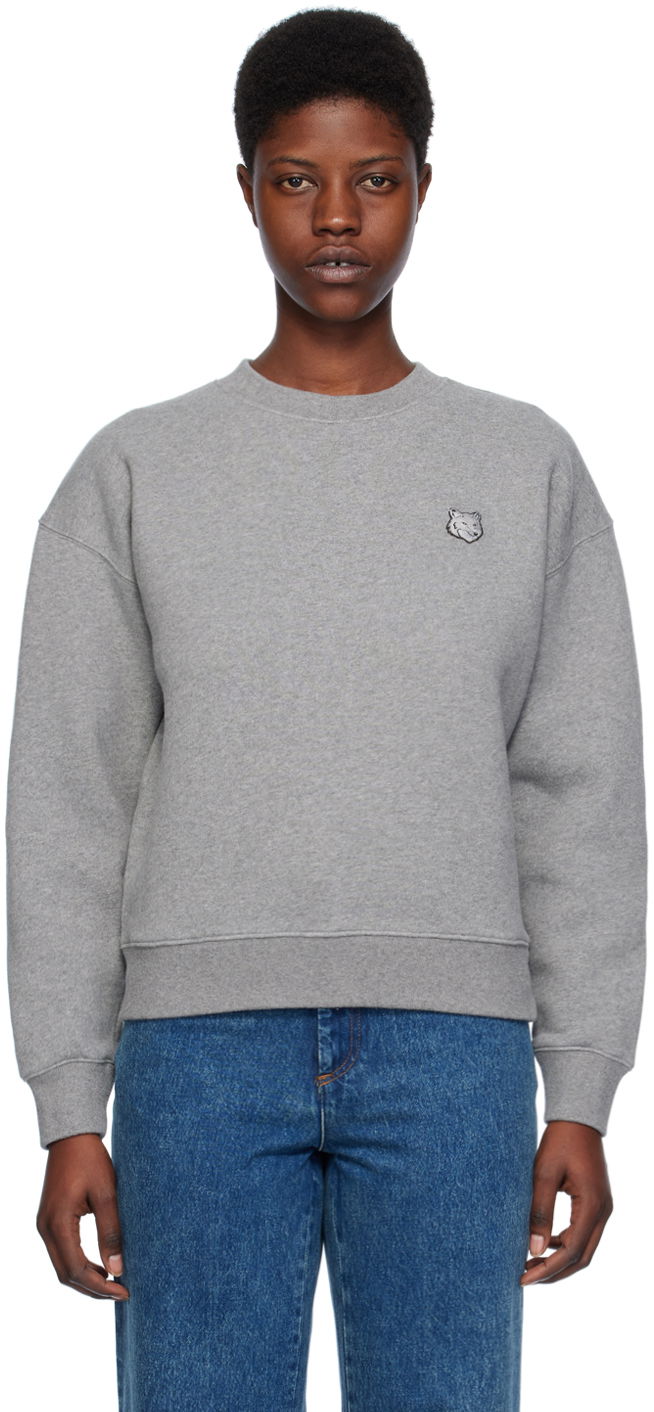 Суитчър MAISON KITSUNÉ Bold Fox Head Sweatshirt Сиво | MW00315KM0307, 0