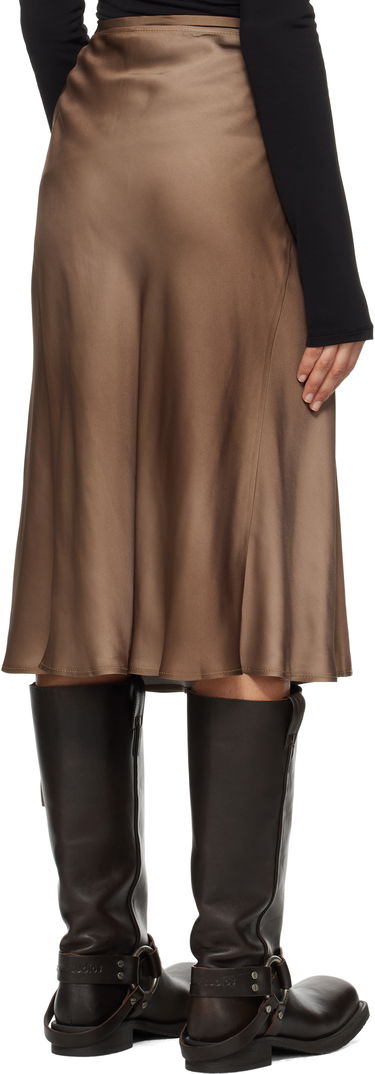 Пола Acne Studios Acne Studios Satin Wrap Midi Skirt Кафяво | AF0509-, 2