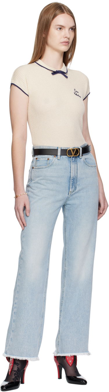 Тениски и потници Valentino Valentino Cotton Knit Top Бежово | 7B3KC66T9JV, 4