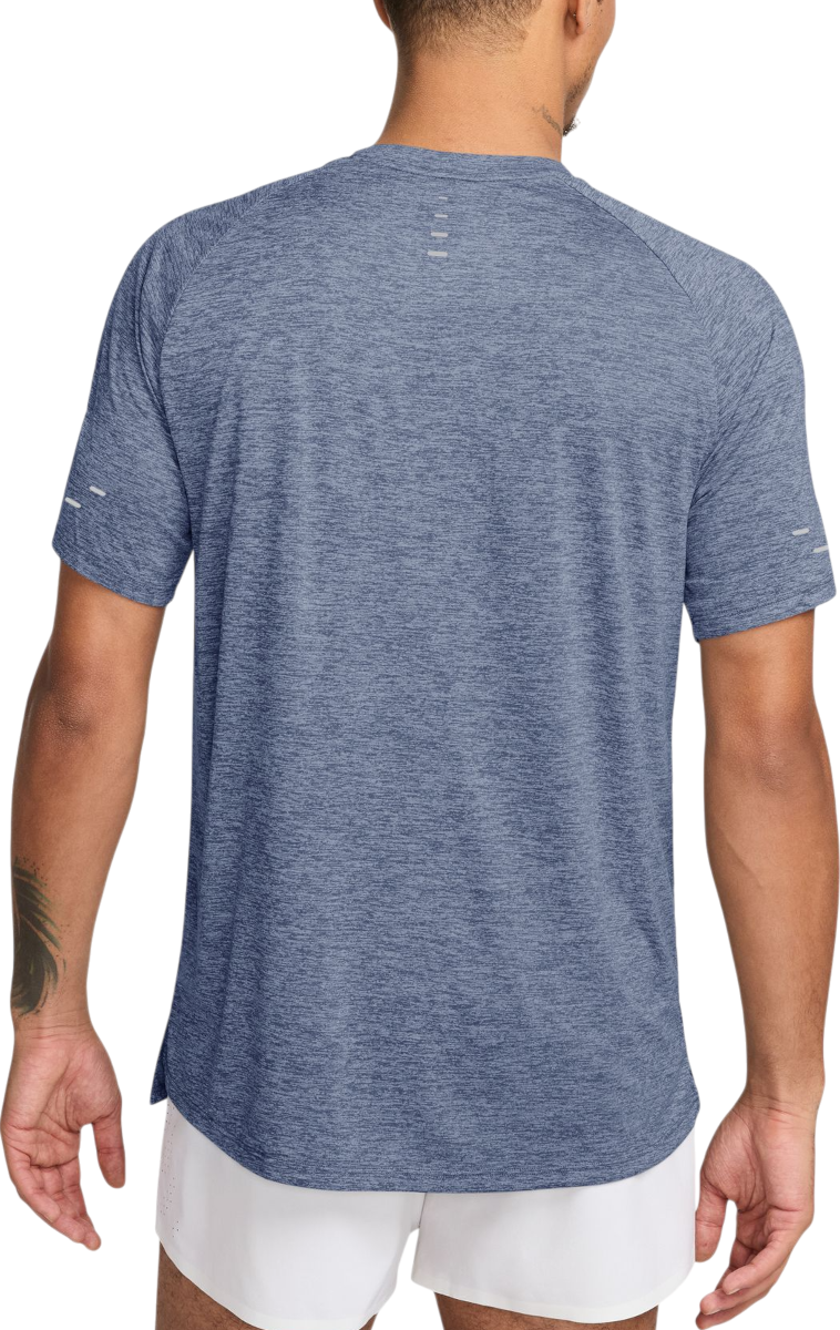 Тениска Nike Stride Short-Sleeve Heathered Running T-Shirt with Reflective Details Синьо | hv5203-499, 1