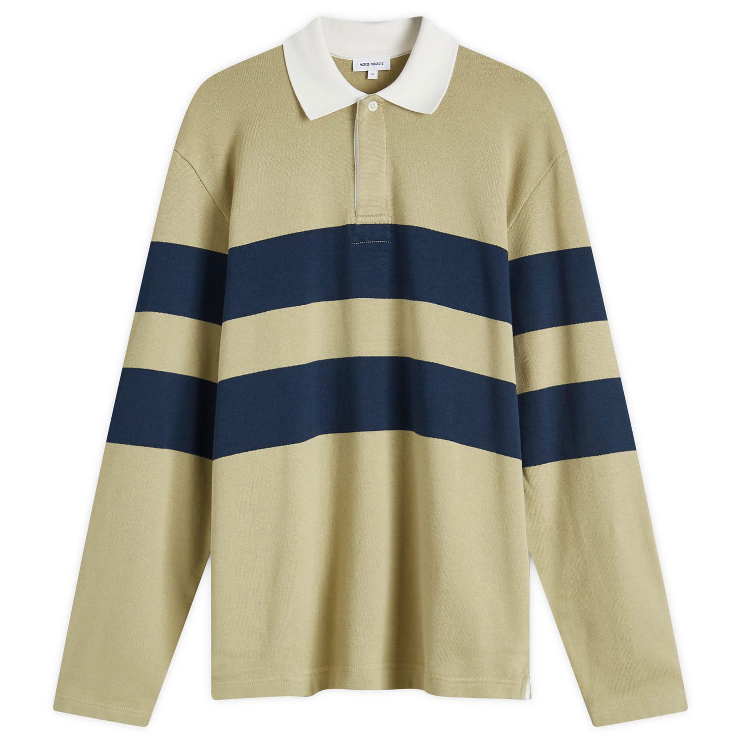 Поло тениска NORSE PROJECTS Brushed Stripe Rugby Polo Elm Зелено | N10-0210-8072, 0
