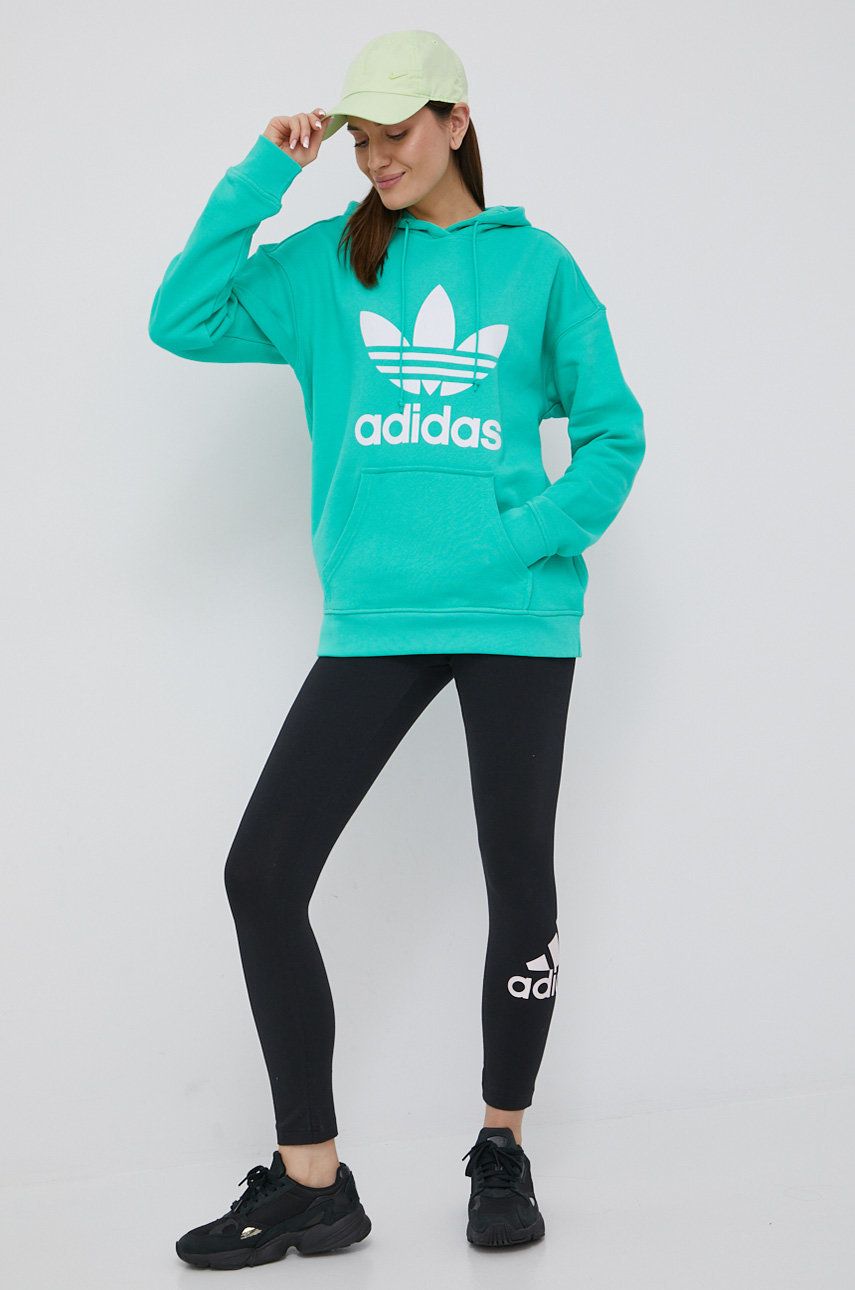 Суитчър adidas Originals Black Printed Leggings Тюркоазено | HC8617, 0