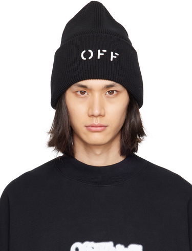 Шапка Off-White Off-White 'OFF' Stamp Knit Beanie Черно | OMLC030F23KNI0011001, 0
