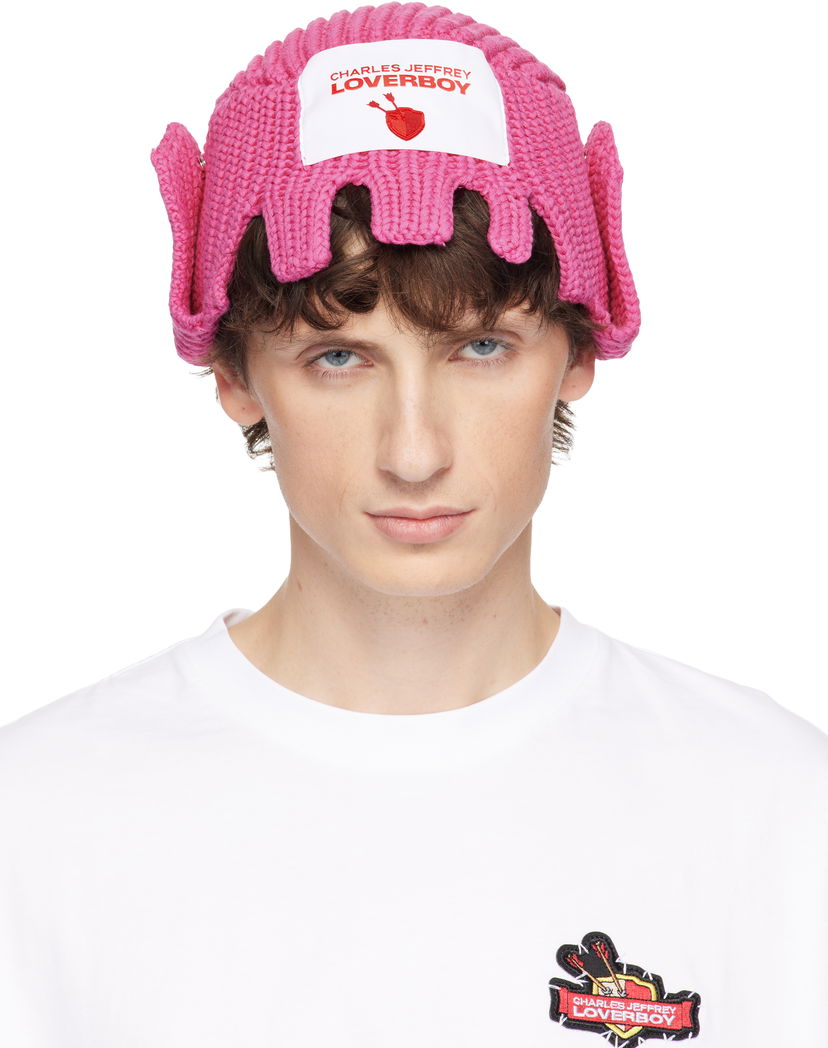 Шапка Charles Jeffrey Loverboy Charles Jeffrey LOVERBOY Clash of Clans Edition Archer Knitted Beanie Розово | 054132001