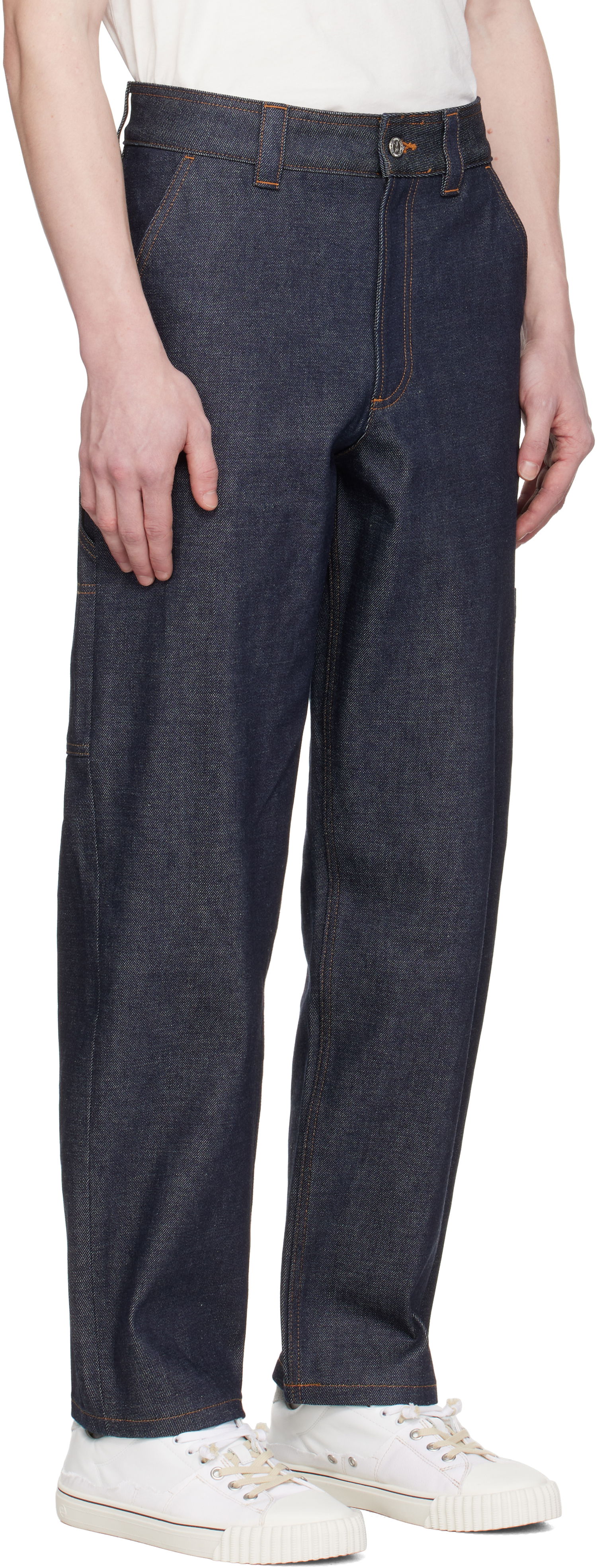 Дънки A.P.C. Fergus Raw Denim Carpenter Jeans Тъмно синьо | COHES-M08500, 1