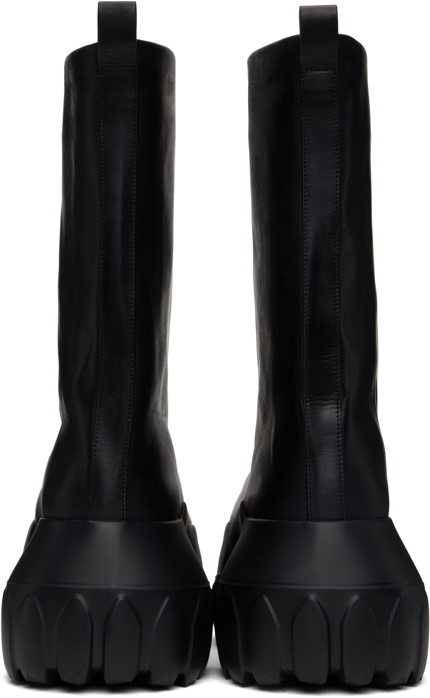 Облекло Rick Owens Rick Owens Hollywood Flared Mega Tractor Boots Черно | RU01E5864 LOO, 1