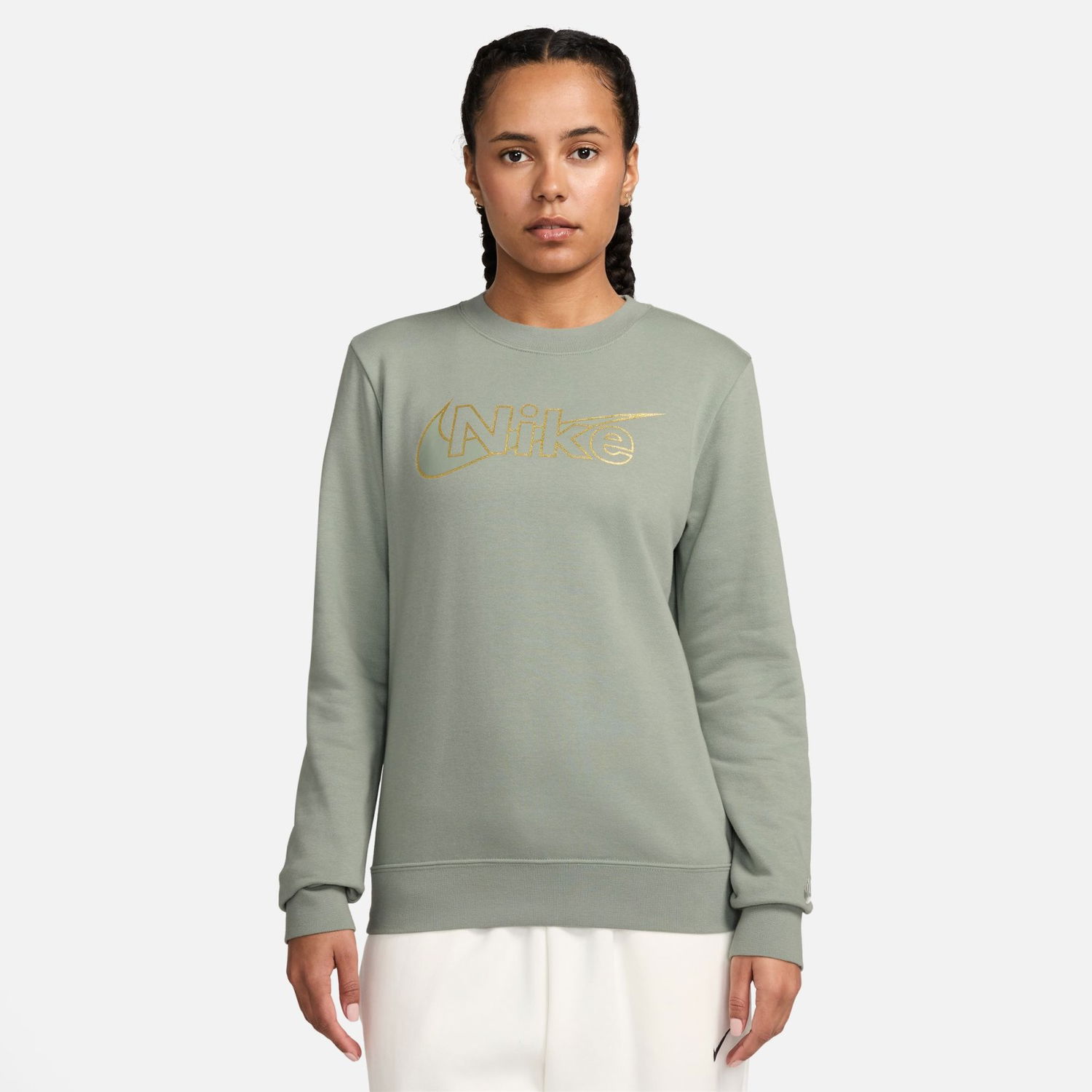 Пуловер Nike Club Shine Crewneck Sweatshirt Зелено | FV8057-370, 0