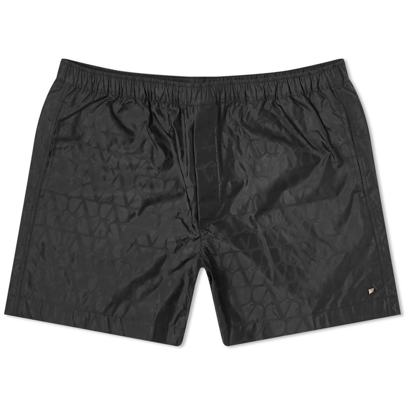 Бански Valentino Men's Icon Logo Swim Shorts Black Сиво | 4V3UH0289VF-MXM