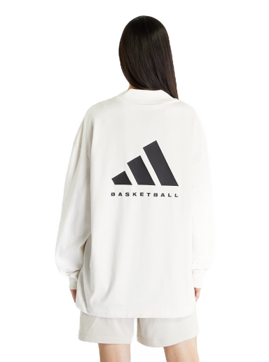 Тениска adidas Originals Basketball Long Sleeve Tee UNISEX "Cloud White" Бяло | IA3424