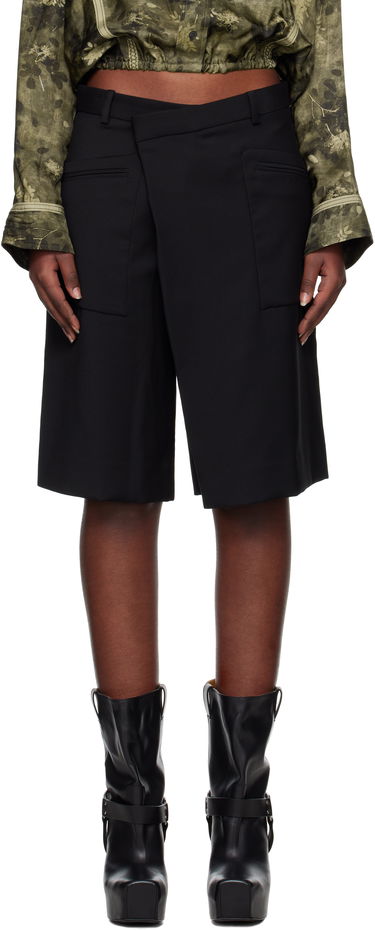 Къси панталони R13 R13 Crossover Knee-Length Shorts Черно | R13WR369-R475A, 0