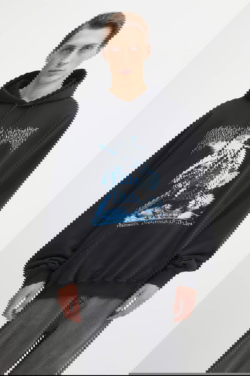 Суитчър VETEMENTS Cotton Cradle of Filth Filthy Secret Oversized Printed Hoodie Черно | UCF76HD600B, 0