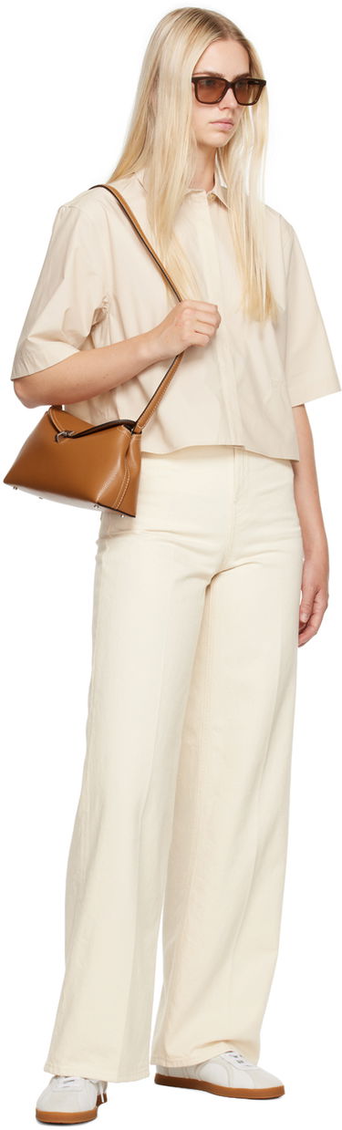Риза TOTEME Cropped Shirt Кафяво | 243-WRT0337-FB0217, 3