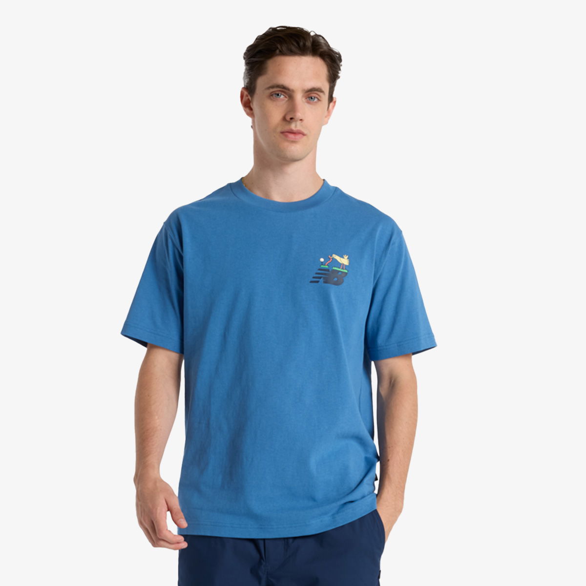 Тениска New Balance Athletics Golf Cartoon T-Shirt Синьо | MT51904-SET, 0