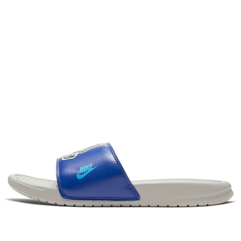 Кецове и обувки Nike Benassi JDI Print Slide 'Hiker Cartoon' Синьо | 631261-038