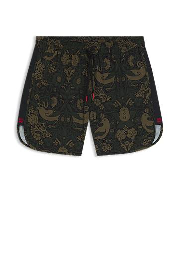 Къси панталони BOSS Printed Swim Shorts Зелено | 50545412, 0