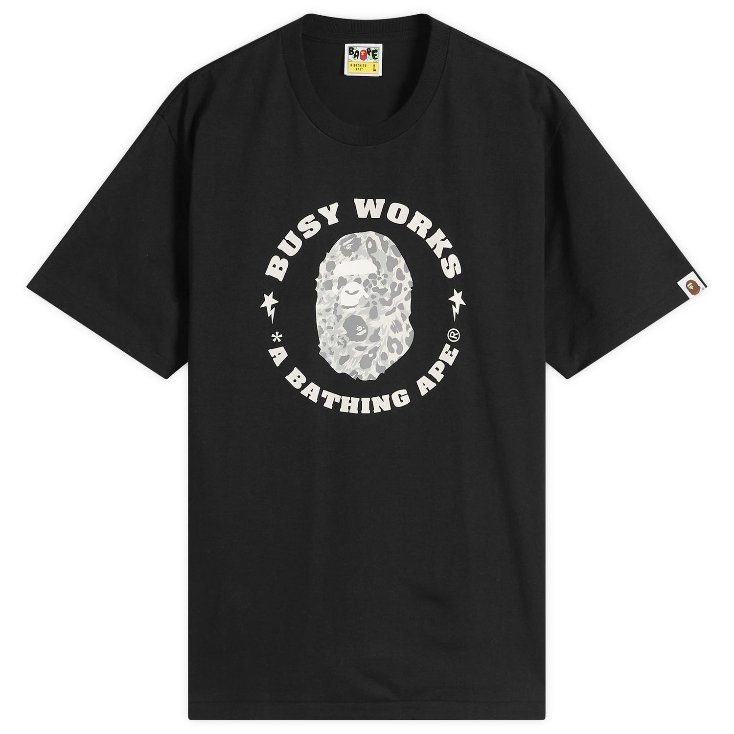 Тениска BAPE Wild Leopard Busy Works Graphic Tee Черно | 001TEL801041M-BLK, 1