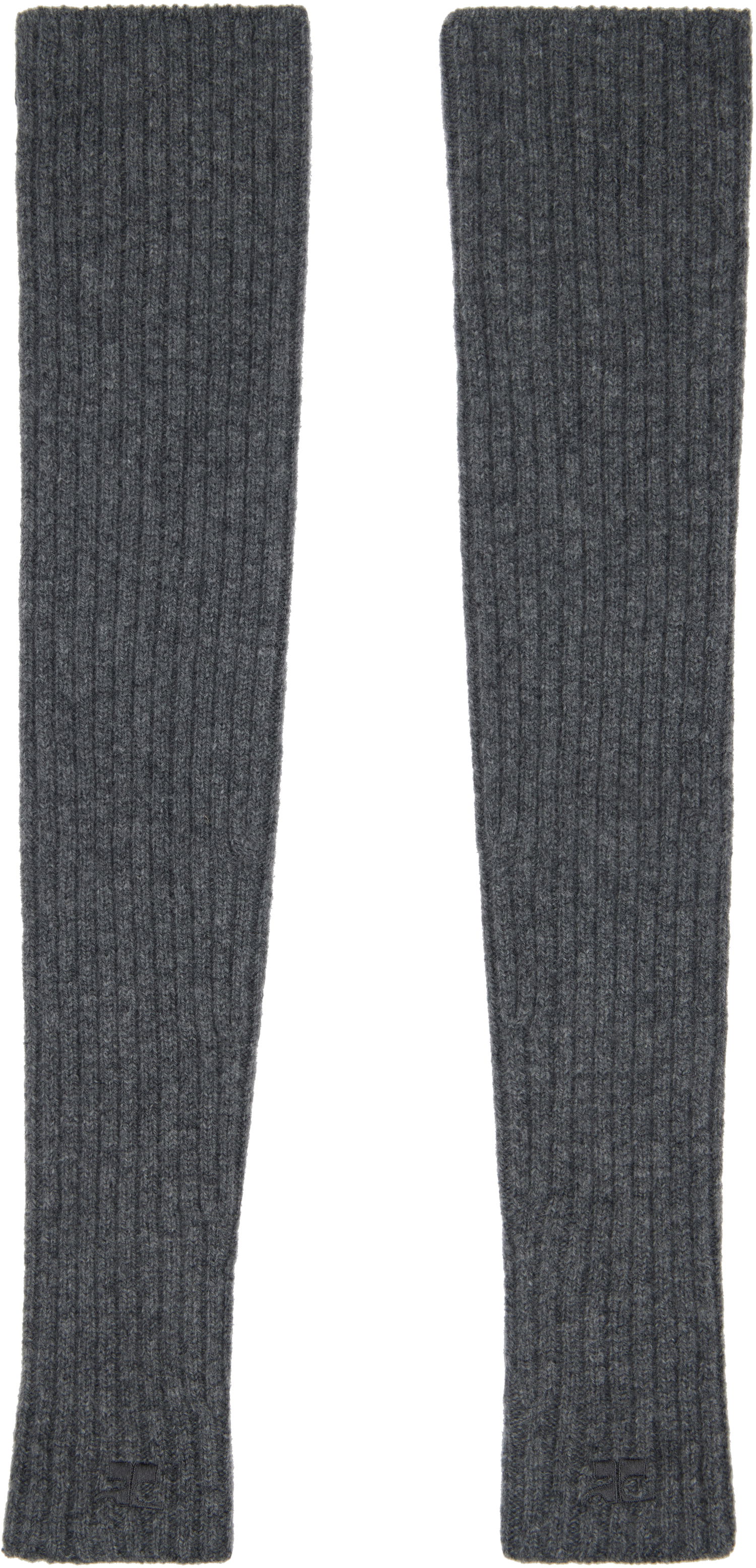 Ръкавици Courrèges Courrèges Ribbed Wool Arm Warmers Сиво | 324MGT021FI0062, 0