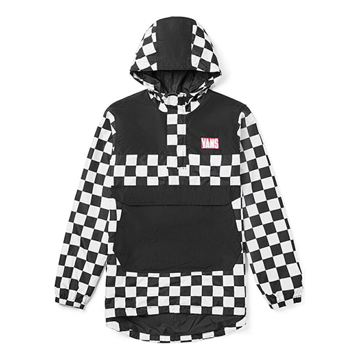 Ветровка Vans Checkered Print Hooded Windbreaker Черно | VN0A4MLFJ0Z, 0
