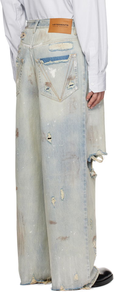 Дънки VETEMENTS Vetements Trashed Baggy Jeans Синьо | UA66PA590L, 2