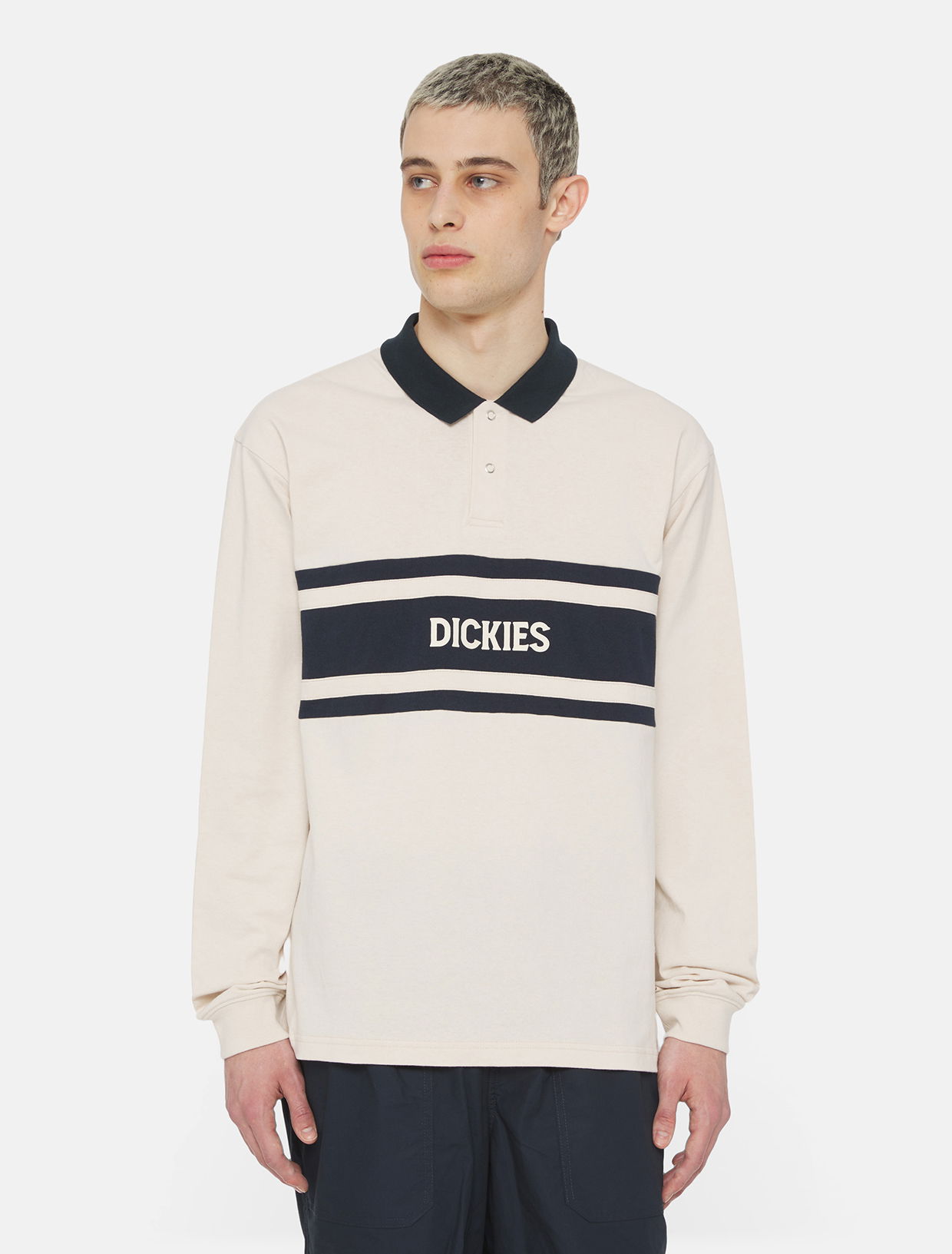 Поло тениска Dickies Yorktown Rugby Polo Shirt Бяло | 0A4YRA, 0