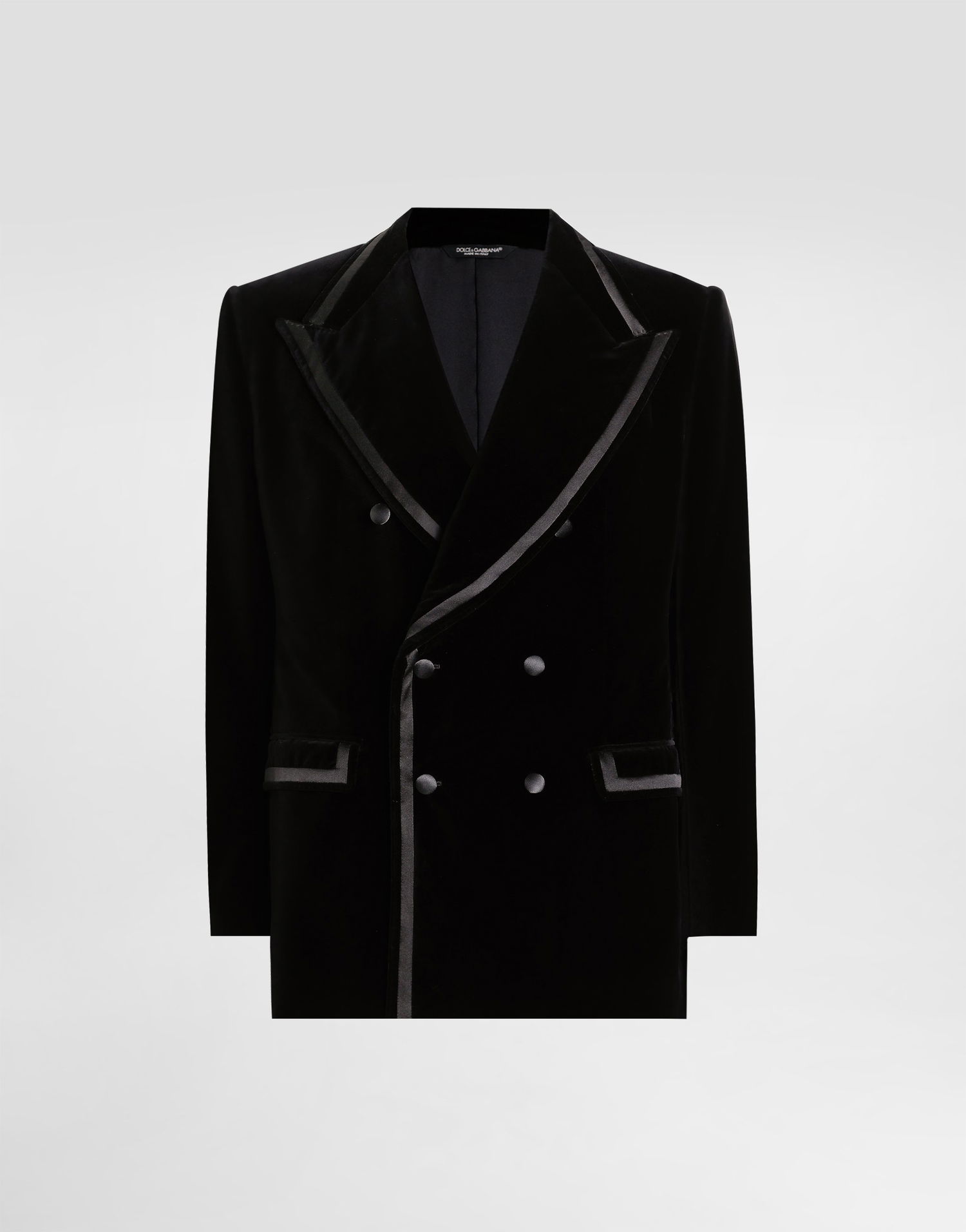 Яке Dolce & Gabbana Dolce & Gabbana Double-Breasted Velvet Jacket Черно | G2VO8TFUVG7N0000, 0