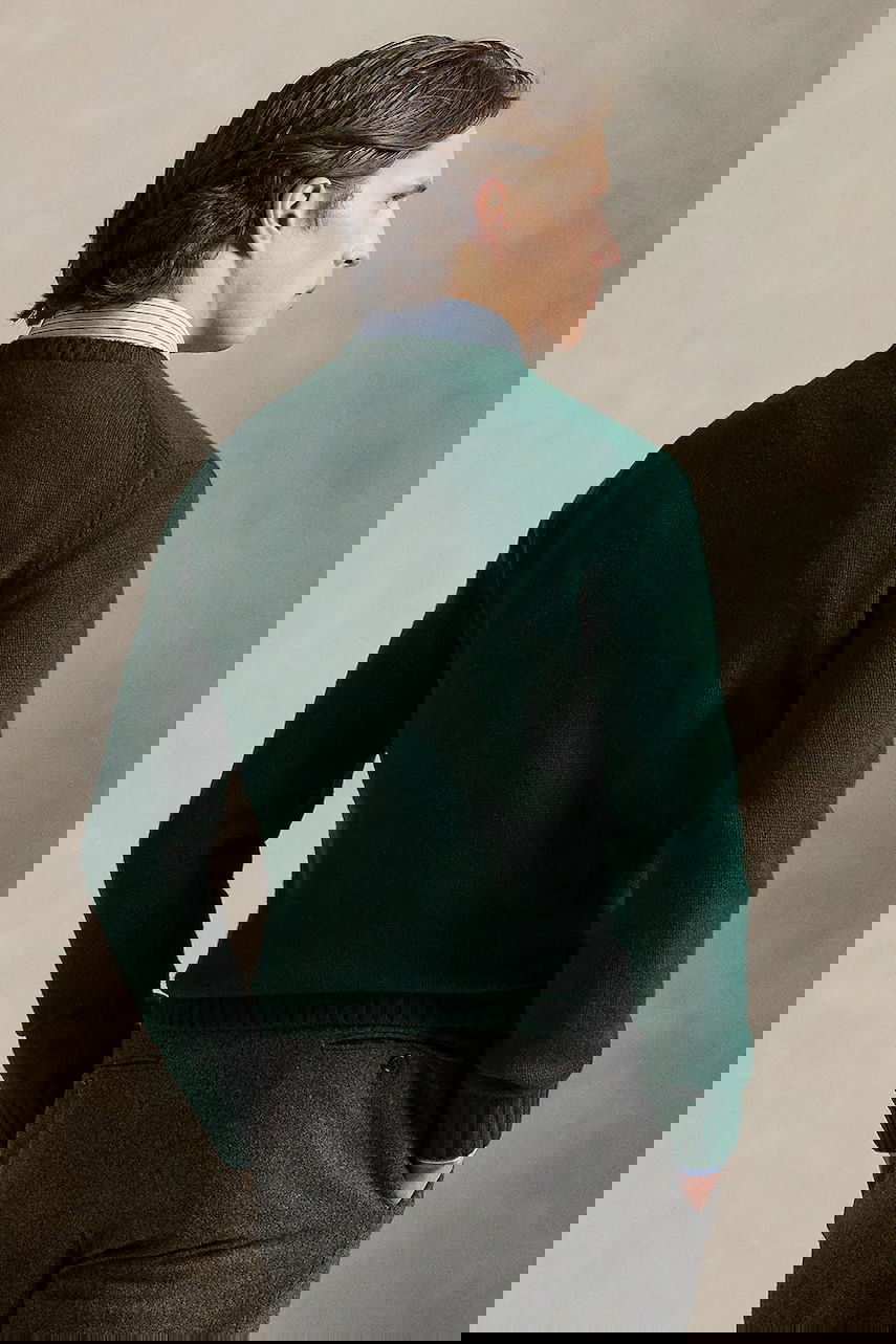 Пуловер Polo by Ralph Lauren Wool Crewneck Heritage Bear Sweater Зелено | 710978308, 1