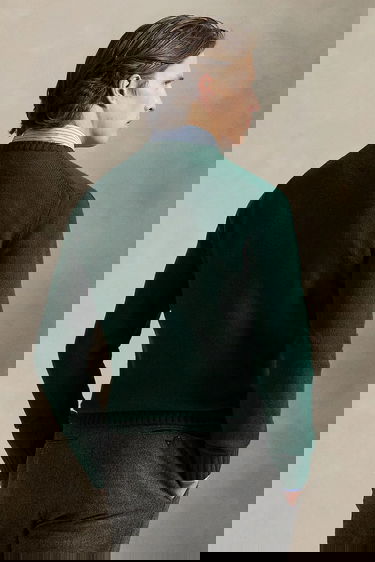 Пуловер Polo by Ralph Lauren Wool Crewneck Heritage Bear Sweater Зелено | 710978308, 1