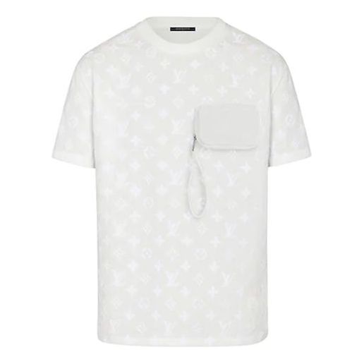 Тениска Louis Vuitton Monogram T-Shirt With Pocket Бяло | 1A7QDK