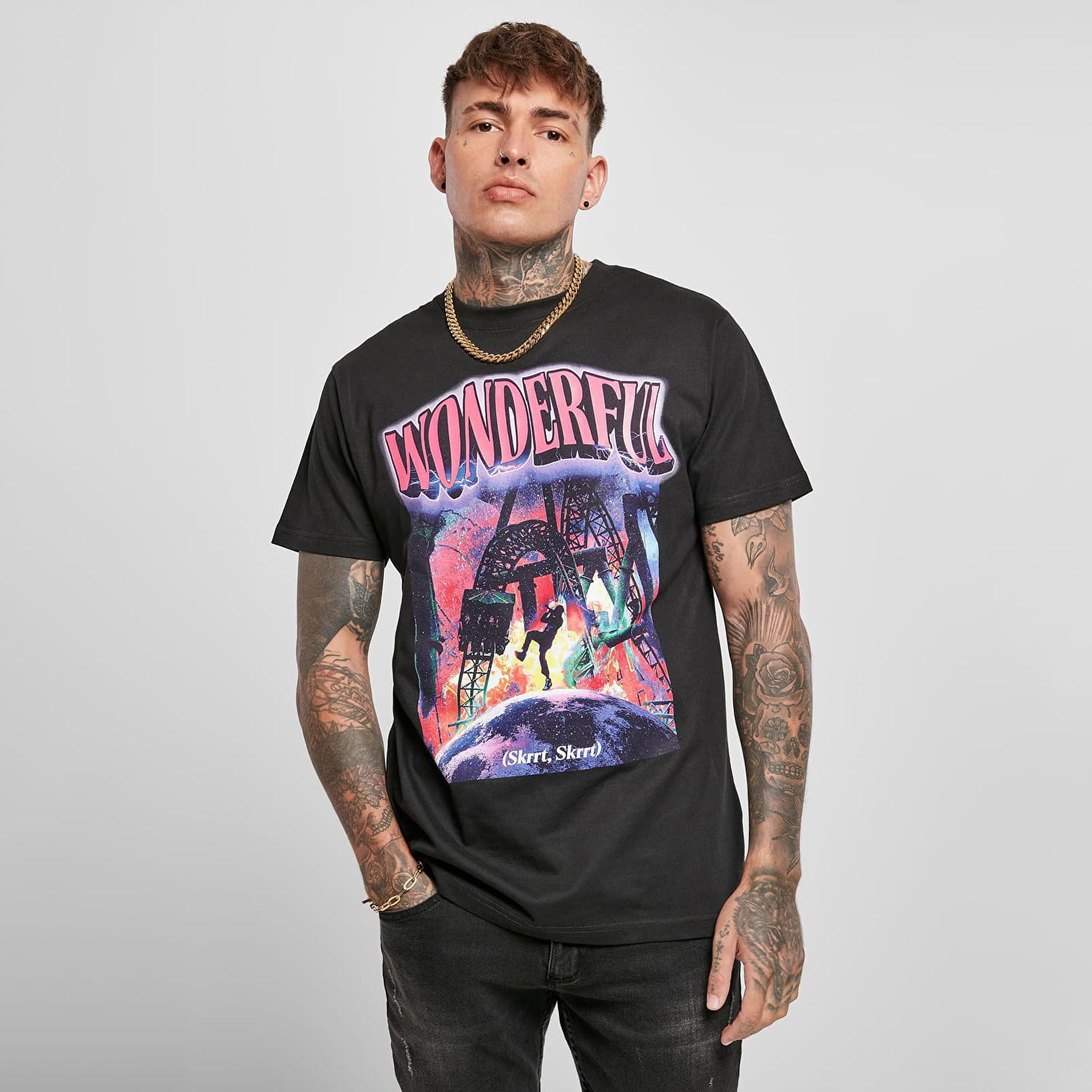 Тениска Urban Classics Urban Classics Wonderful Tee Черно | MT1336-00007, 0