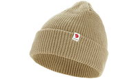 Ribbed Knitted Beanie with Logo Tab, One Size