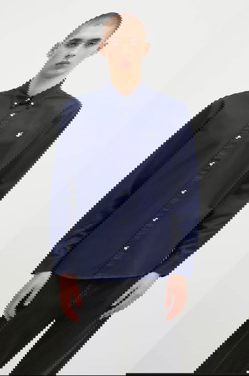 Риза Carhartt WIP Cotton Longsleeve Madison Shirt Regular Тъмно синьо | I023339.2E2XX, 0