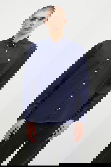 Риза Carhartt WIP Cotton Longsleeve Madison Shirt Regular Тъмно синьо | I023339.2E2XX, 0